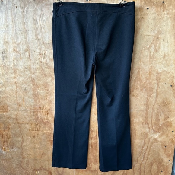 Eileen Fisher Black Ponte Straight Leg Mid Rise System Pants - Picture 3 of 10